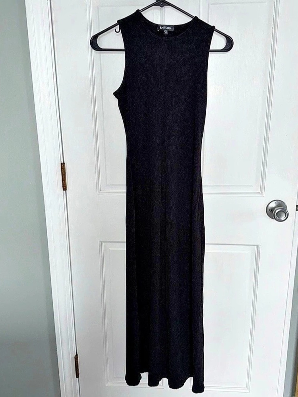 BEBE Black Sleeveless Maxi Dress